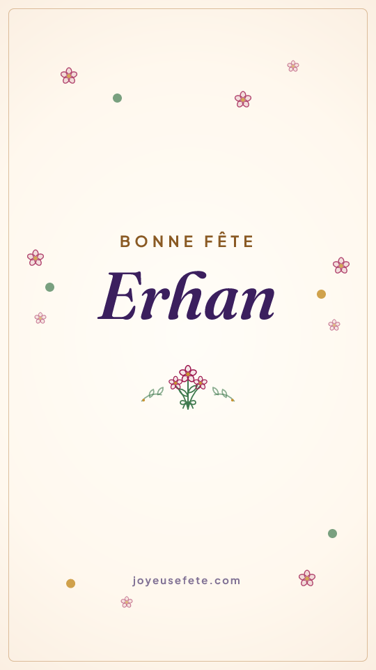 Image « Bonne fête Erhan » au format story