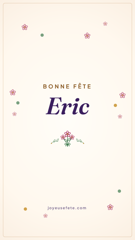 Image « Bonne fête Eric » au format story