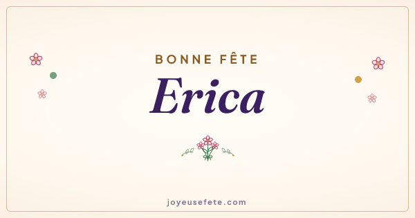 Image « Bonne fête Erica » au format large
