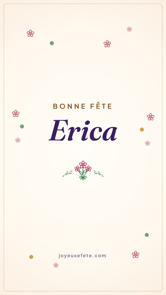Image « Bonne fête Erica » au format story