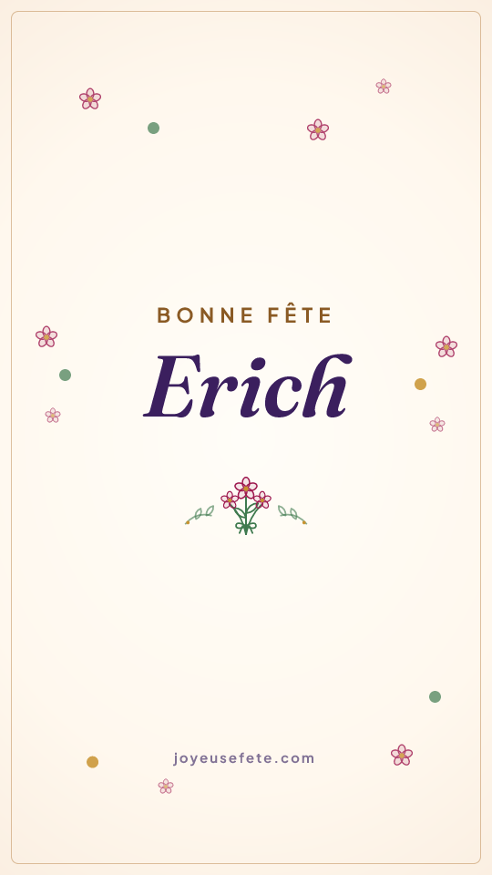 Image « Bonne fête Erich » au format story