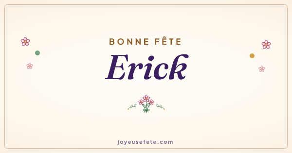 Image « Bonne fête Erick » au format large