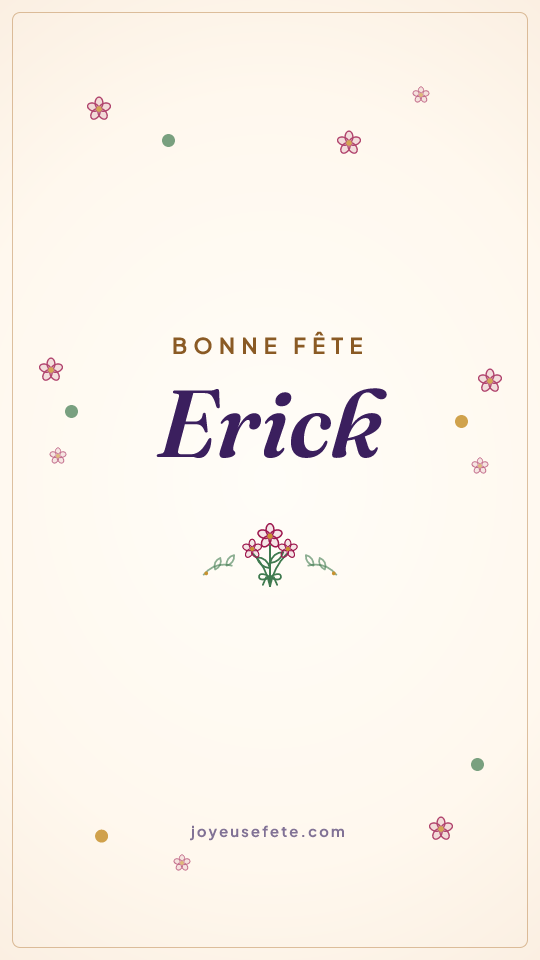 Image « Bonne fête Erick » au format story