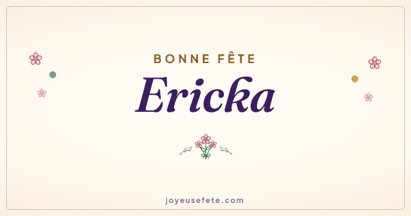Image « Bonne fête Ericka » au format large
