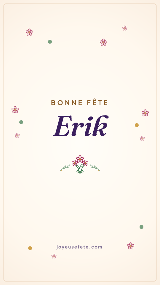Image « Bonne fête Erik » au format story