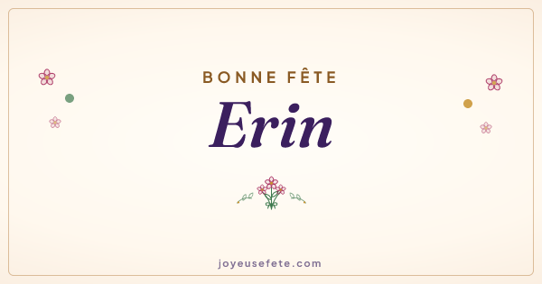 Image « Bonne fête Erin » au format large