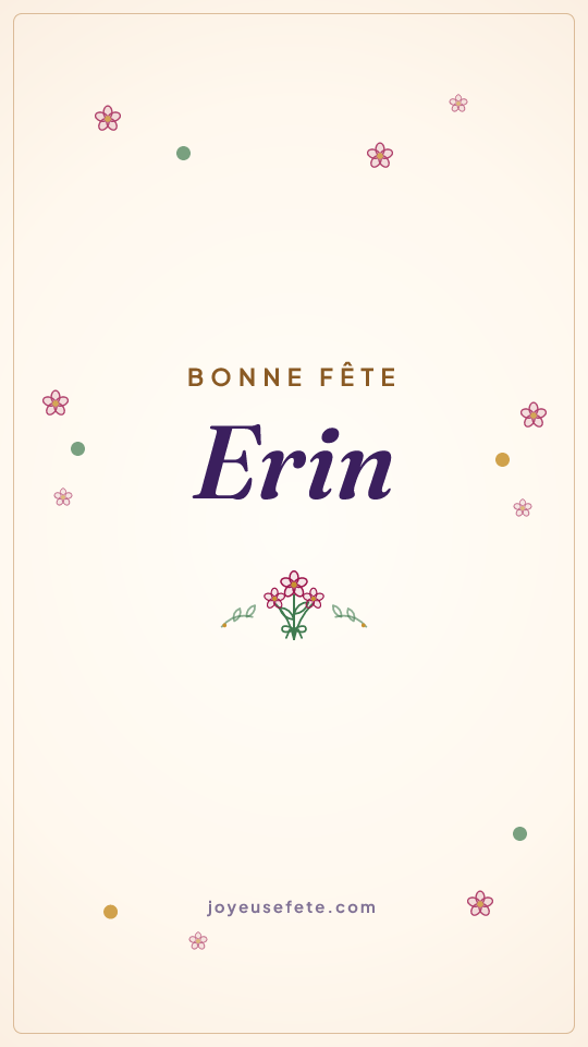 Image « Bonne fête Erin » au format story