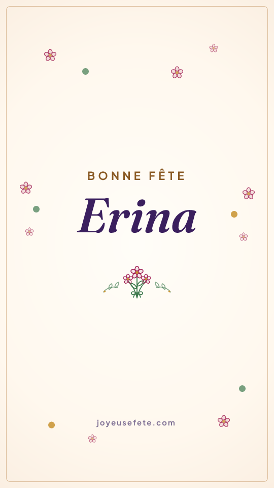 Image « Bonne fête Erina » au format story