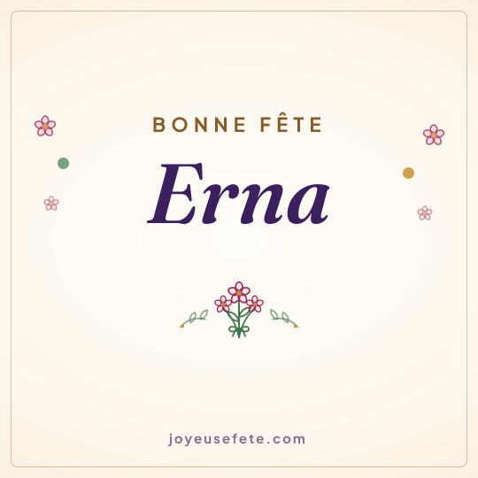 Image carrée « Bonne fête Erna » pour WhatsApp
