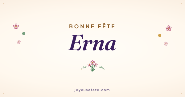 Image « Bonne fête Erna » au format large