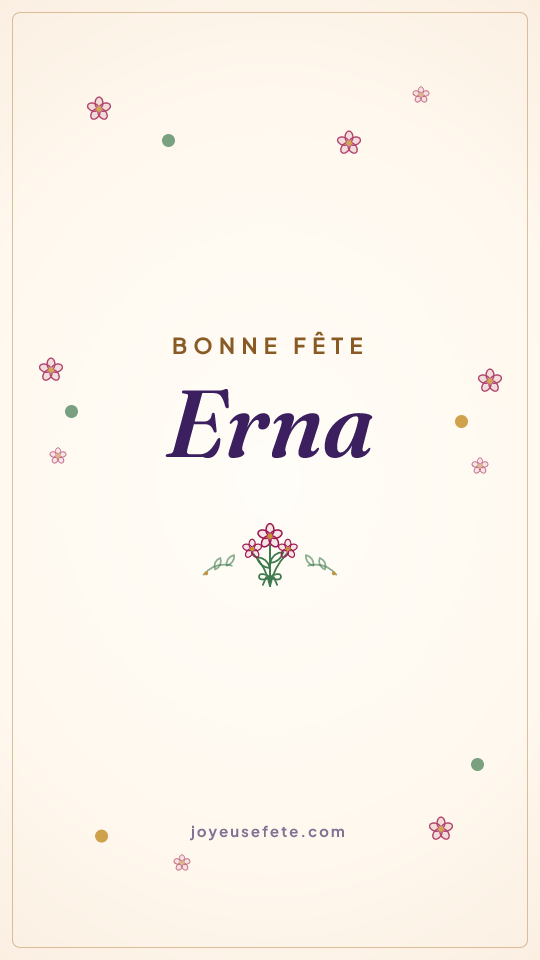 Image « Bonne fête Erna » au format story