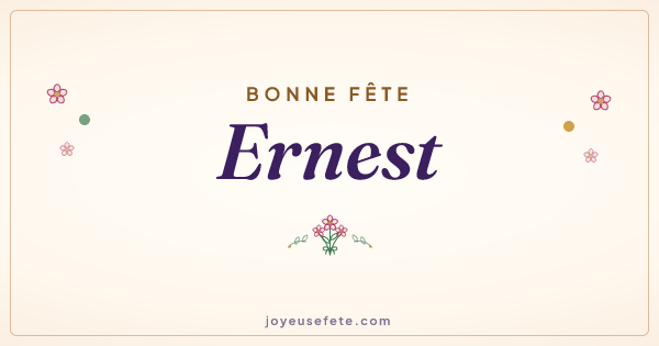 Image « Bonne fête Ernest » au format large