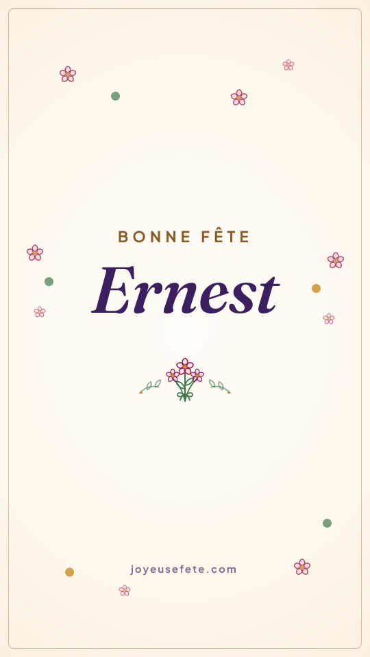 Image « Bonne fête Ernest » au format story