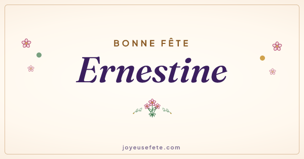 Image « Bonne fête Ernestine » au format large