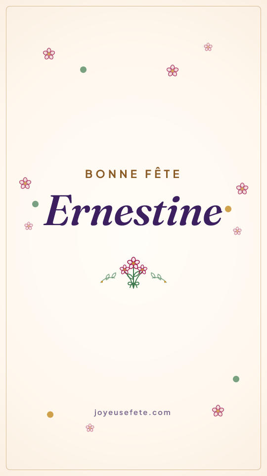 Image « Bonne fête Ernestine » au format story