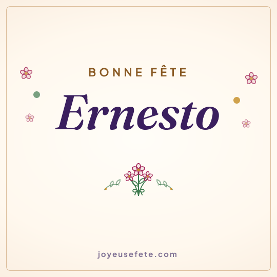 Image carrée « Bonne fête Ernesto » pour WhatsApp