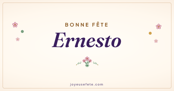 Image « Bonne fête Ernesto » au format large