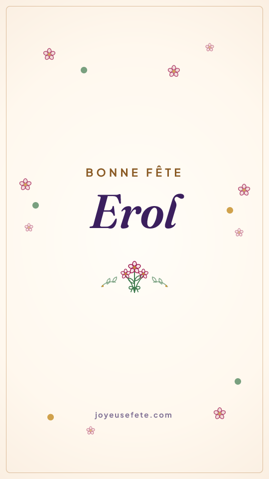 Image « Bonne fête Erol » au format story