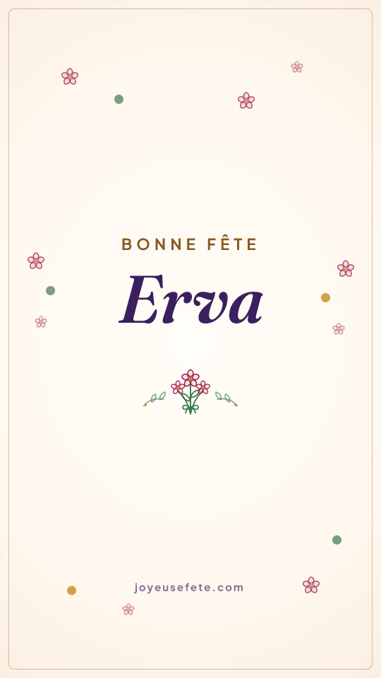 Image « Bonne fête Erva » au format story