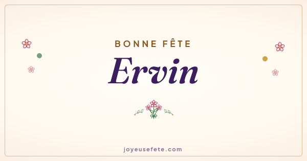 Image « Bonne fête Ervin » au format large