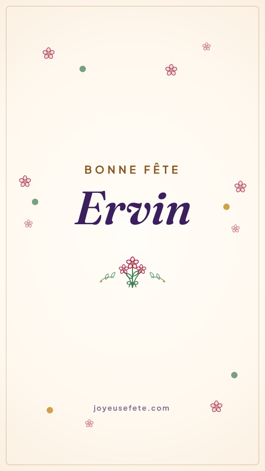 Image « Bonne fête Ervin » au format story