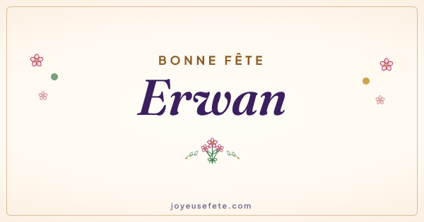Image « Bonne fête Erwan » au format large