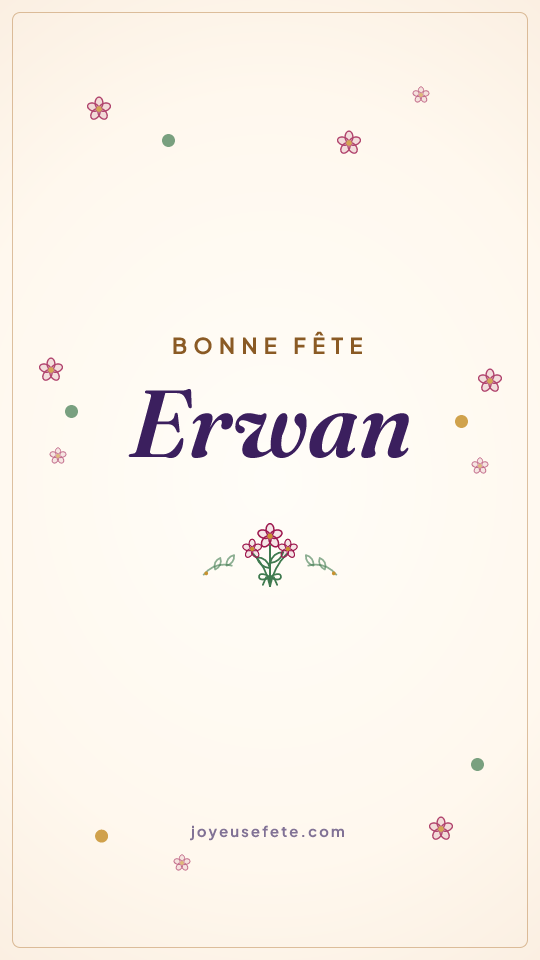 Image « Bonne fête Erwan » au format story