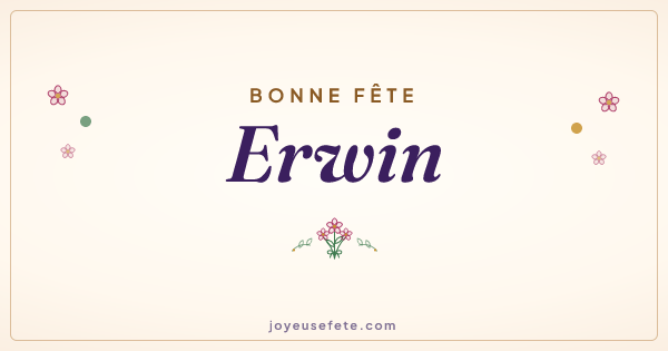 Image « Bonne fête Erwin » au format large