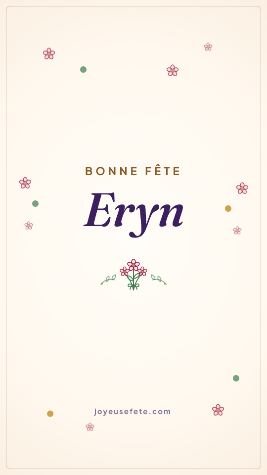 Image « Bonne fête Eryn » au format story