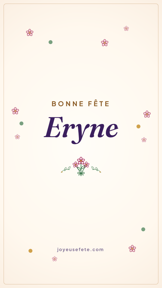 Image « Bonne fête Eryne » au format story