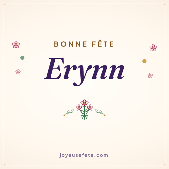 Image carrée « Bonne fête Erynn » pour WhatsApp