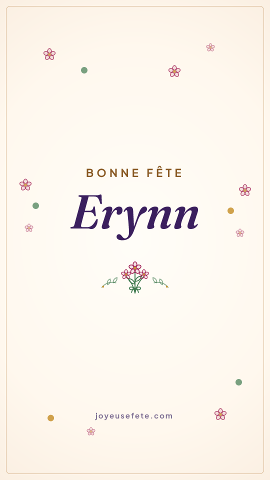 Image « Bonne fête Erynn » au format story