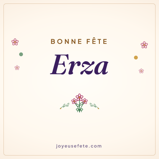 Image carrée « Bonne fête Erza » pour WhatsApp