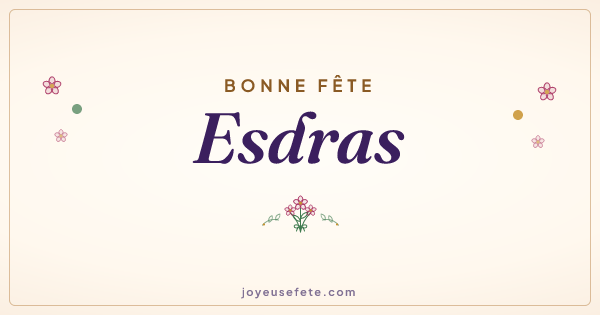 Image « Bonne fête Esdras » au format large