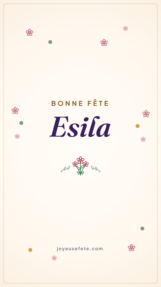 Image « Bonne fête Esila » au format story