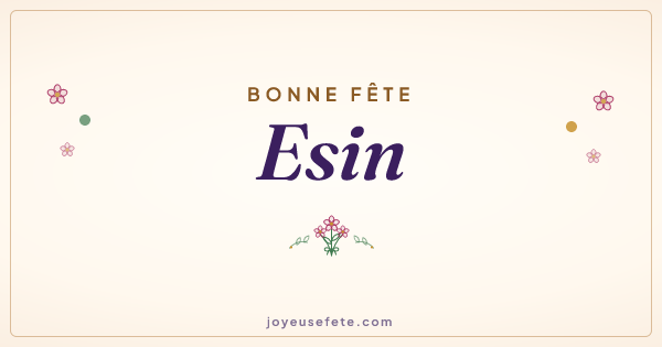 Image « Bonne fête Esin » au format large