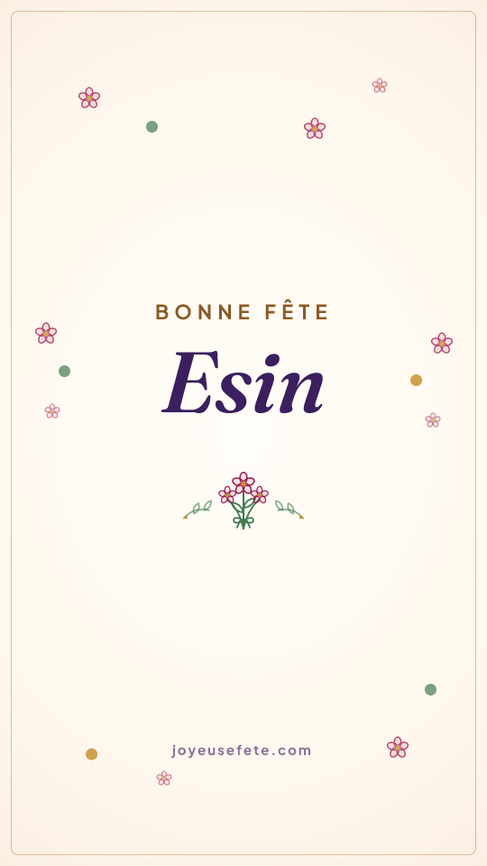 Image « Bonne fête Esin » au format story
