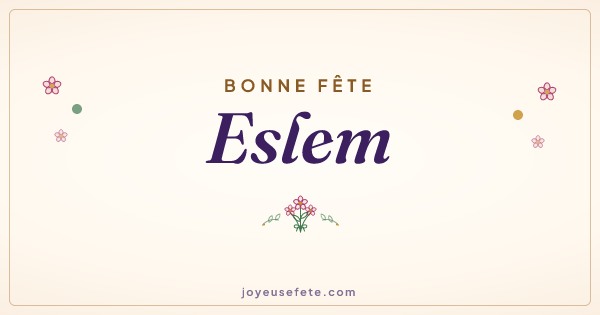 Image « Bonne fête Eslem » au format large