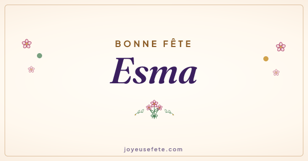 Image « Bonne fête Esma » au format large