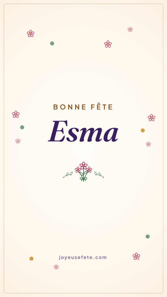 Image « Bonne fête Esma » au format story