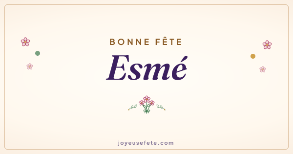 Image « Bonne fête Esmé » au format large