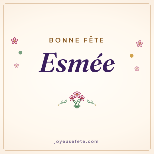 Image carrée « Bonne fête Esmée » pour WhatsApp