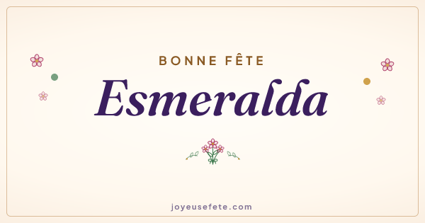 Image « Bonne fête Esmeralda » au format large