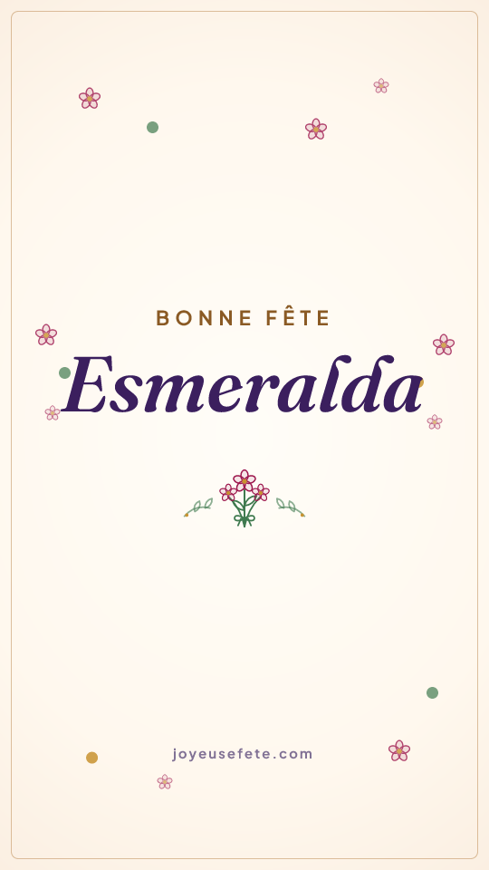 Image « Bonne fête Esmeralda » au format story