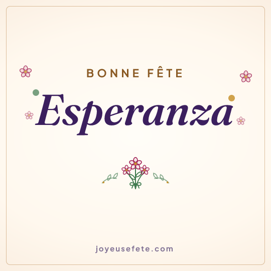 Image carrée « Bonne fête Esperanza » pour WhatsApp