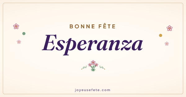 Image « Bonne fête Esperanza » au format large