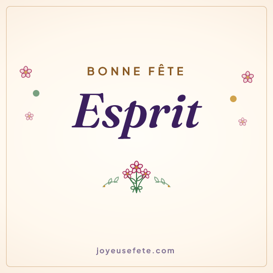 Image carrée « Bonne fête Esprit » pour WhatsApp