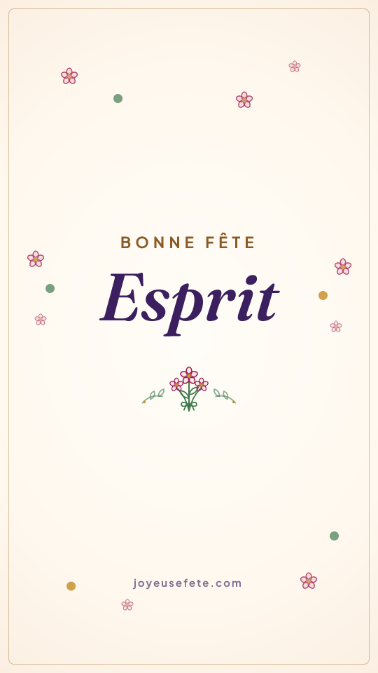 Image « Bonne fête Esprit » au format story