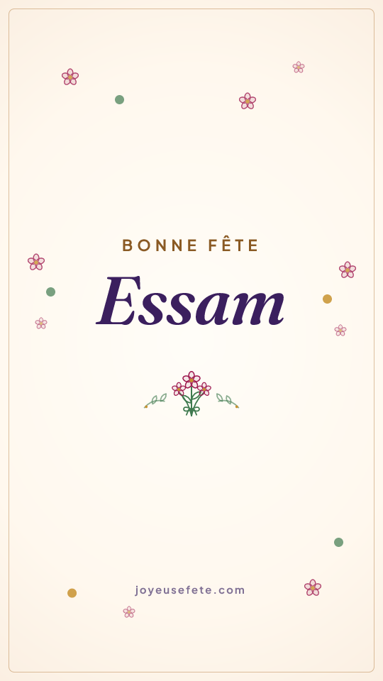 Image « Bonne fête Essam » au format story