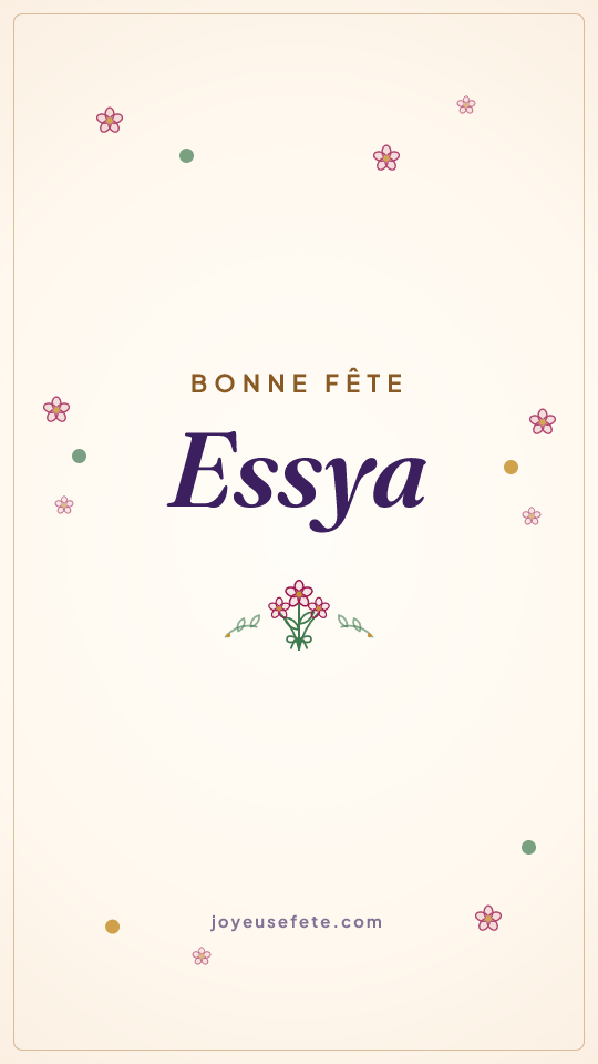 Image « Bonne fête Essya » au format story